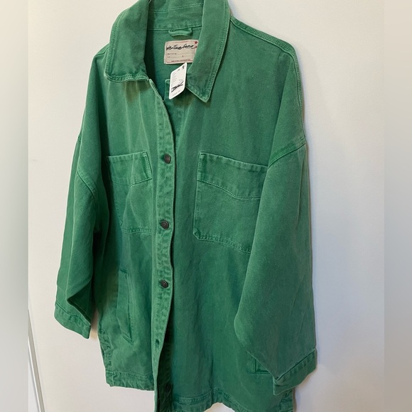 NWT Free People We The Free Madison City Denim Jacket Size Large - Picture 14 of 16